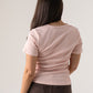 Love Laura Short Sleeve Ribbed T-Shirt In Pink