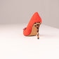 Love Laura Statement Bow Heel In Red Suede