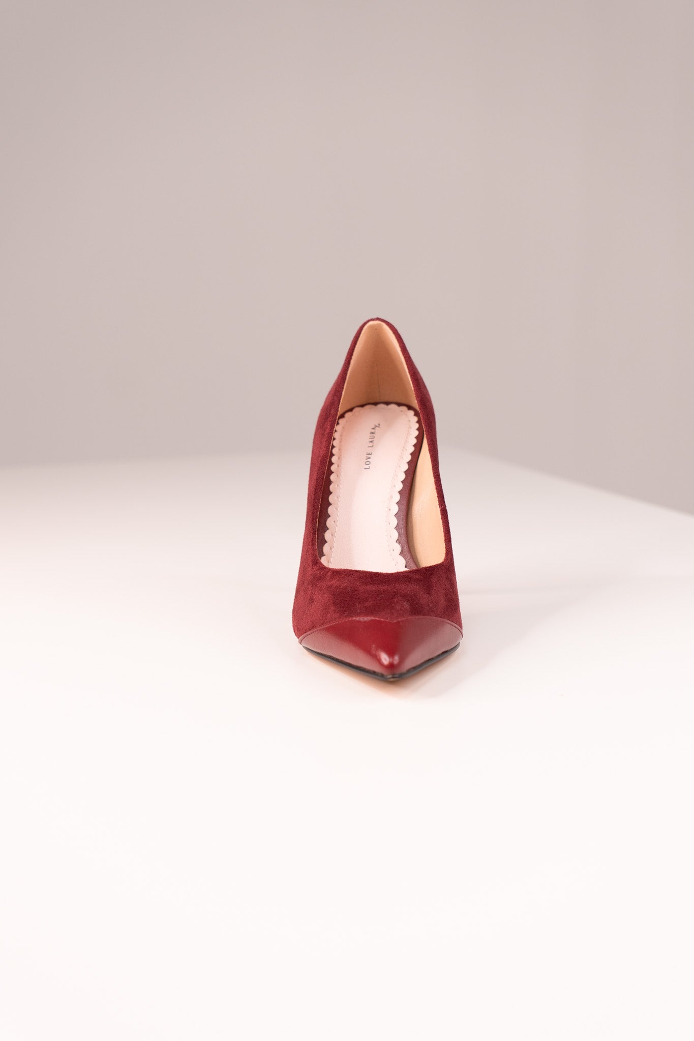 Love Laura Suede Heel In Burgundy