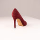 Love Laura Suede Heel In Burgundy
