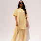 Love Laura Contrast T-Shirt Dress In Lemon