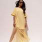 Love Laura Contrast T-Shirt Dress In Lemon