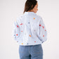 Maddie Multi Embroidered Pinstripe Shirt In Blue