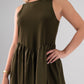 Maddie Sleeveless Dress In Khaki