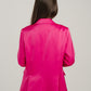 Maria Satin Blazer In Fuchsia
