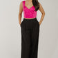 Maria Satin Crop Top In Fuchsia