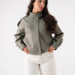 Maria Short Trench Coat In Khaki