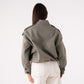 Maria Short Trench Coat In Khaki