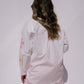 Megan Multi Print Shirt In White