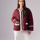 Megan Quilted Jacket In Burgundy
