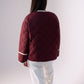 Megan Quilted Jacket In Burgundy