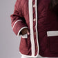 Megan Quilted Jacket In Burgundy