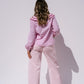 Megan Layered Collar Pinstripe Shirt In Pink