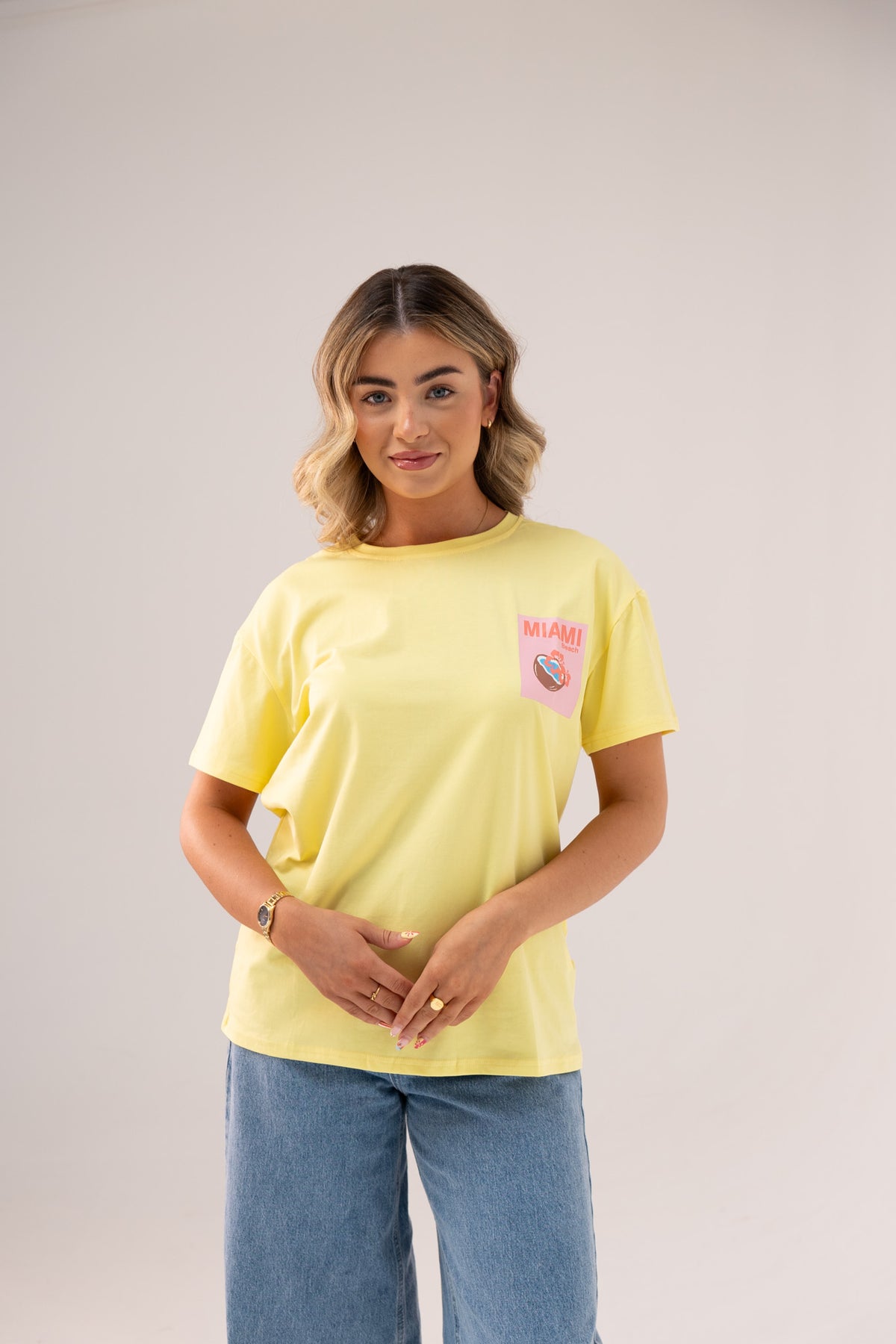 Melanie Miami Beach Coconut T-Shirt In Yellow