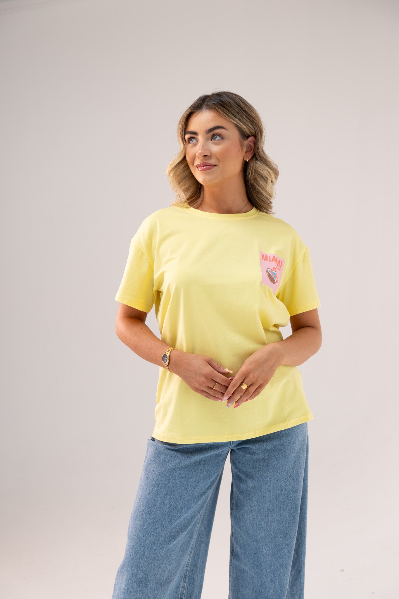 Melanie Miami Beach Coconut T-Shirt In Yellow