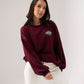 Melanie New York Graphic Sweatshirt In Bordeaux