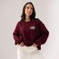 Melanie New York Graphic Sweatshirt In Bordeaux