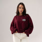 Melanie New York Graphic Sweatshirt In Bordeaux