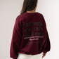 Melanie New York Graphic Sweatshirt In Bordeaux