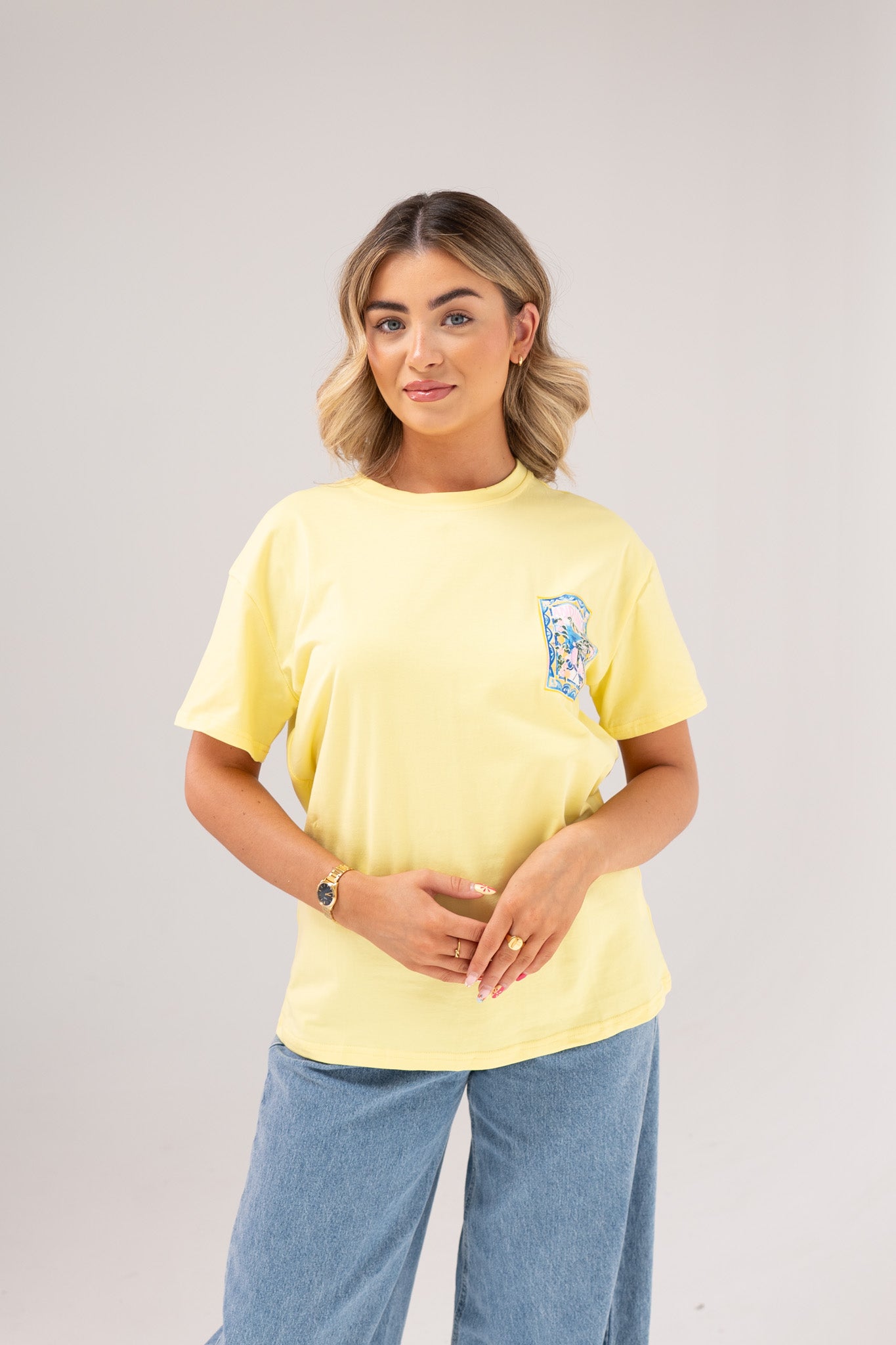 Melanie Scooter Graphic T-Shirt In Yellow