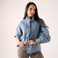 Millie Frill Detail Denim Shirt In Light Wash