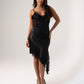Millie Lace Trim Cami Dress In Black