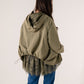 Millie Lace Trim Jacket In Khaki