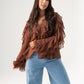 Millie Ruffle Blouse In Coffee