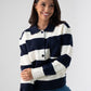Millie Rugby Top In Navy & Cream