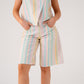 Millie Stripe Shorts In Pastel Mix