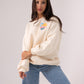 Millie Sun Slogan Sweatshirt In Cream