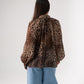 Millie Bow Neck Blouse In Leopard Print