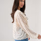 Millie Ruffled Polka Dot Blouse In Cream