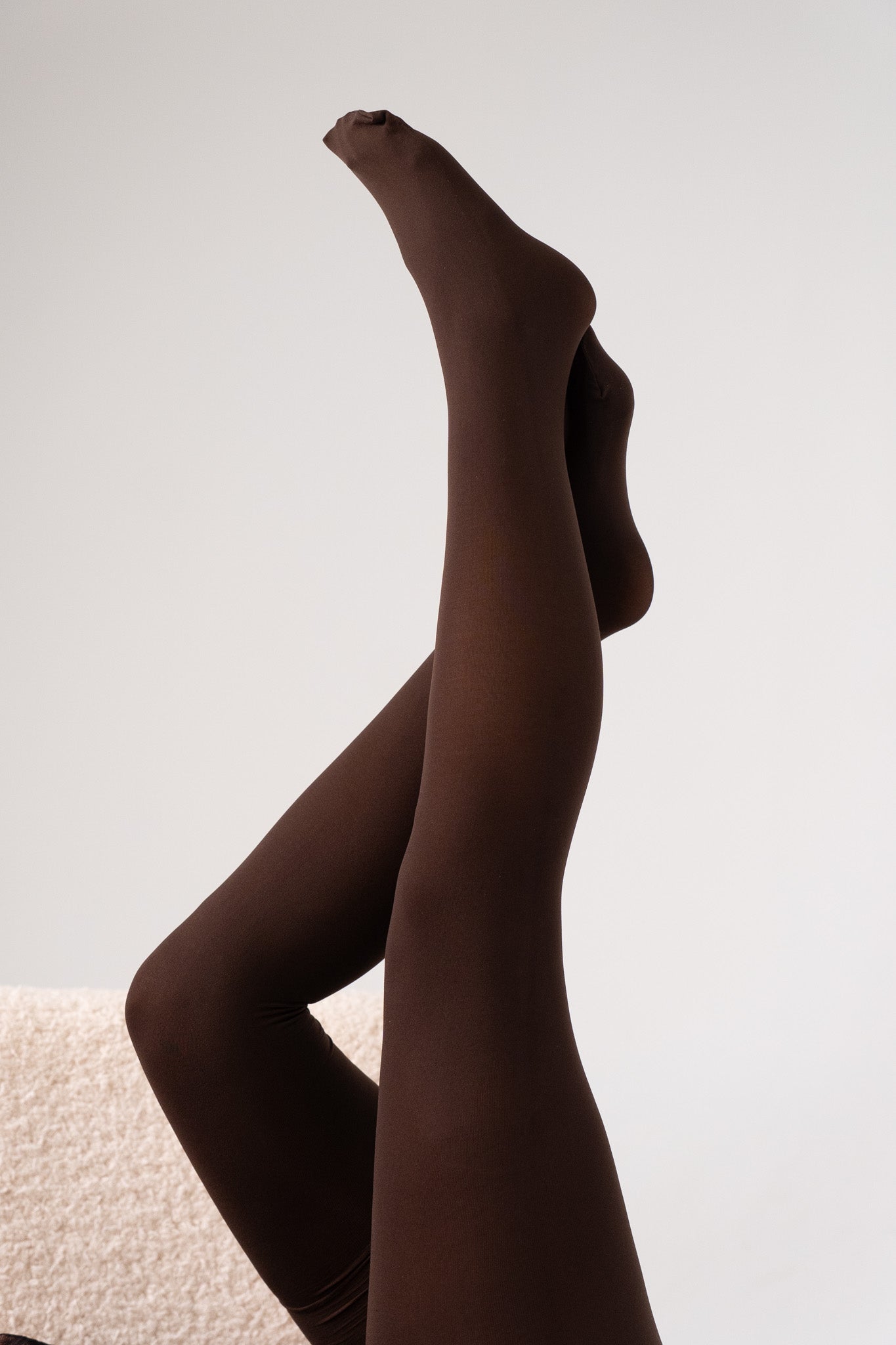 Natalie Opaque Tights In Chocolate