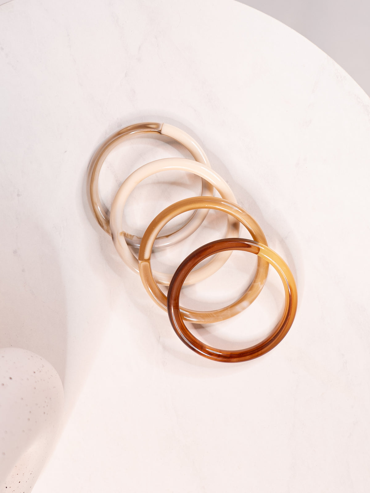 Olive Bangle Stack In Natural Mix