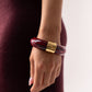 Olive Chunky Bangle In Red