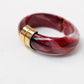 Olive Chunky Bangle In Red