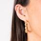Olive Diamante Twist Hoop Earring In Gold