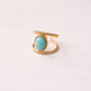 Olive Double Layer Ring In Turquoise