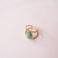 Olive Double Layer Ring In Turquoise