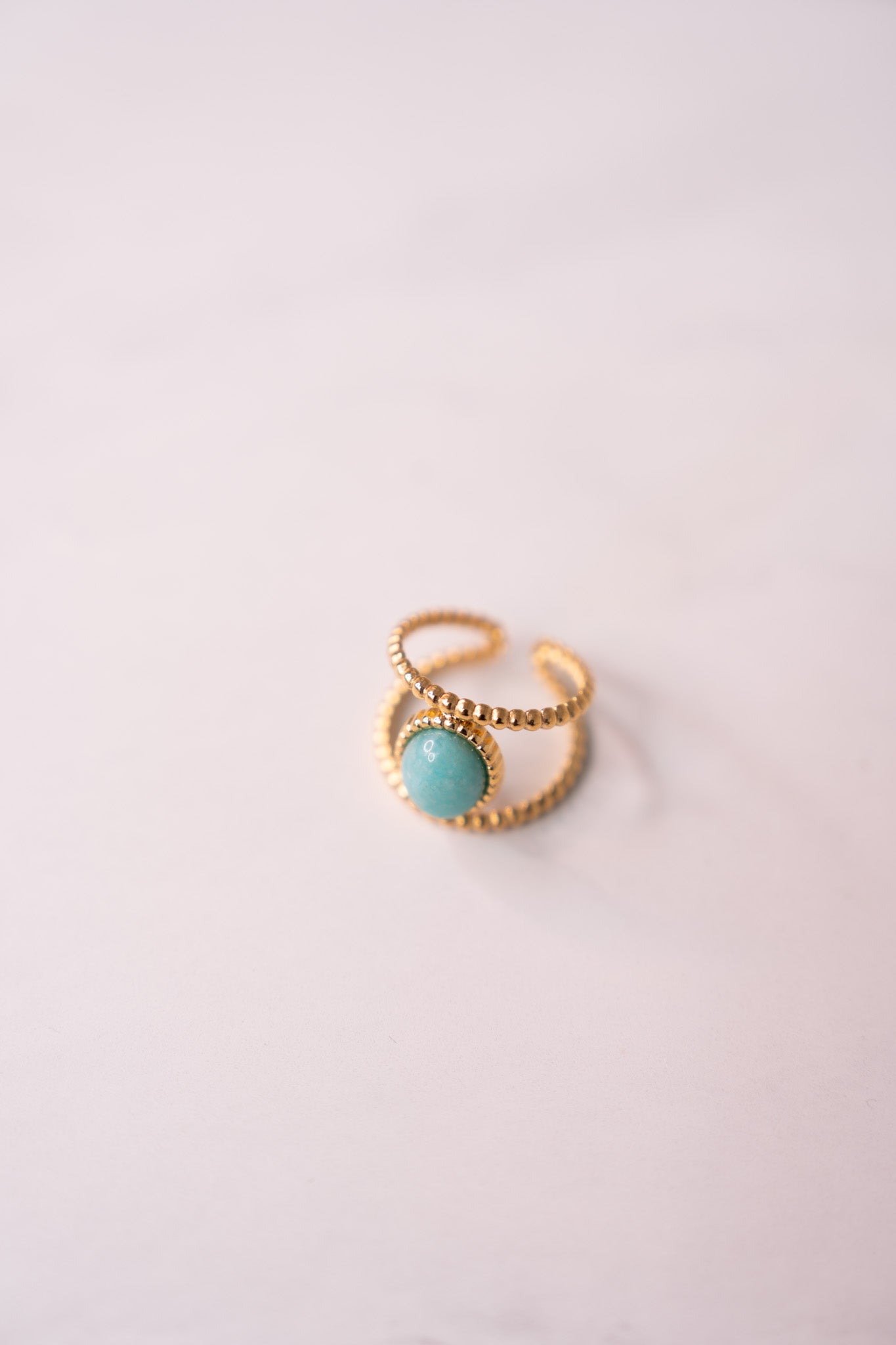 Olive Double Layer Ring In Turquoise