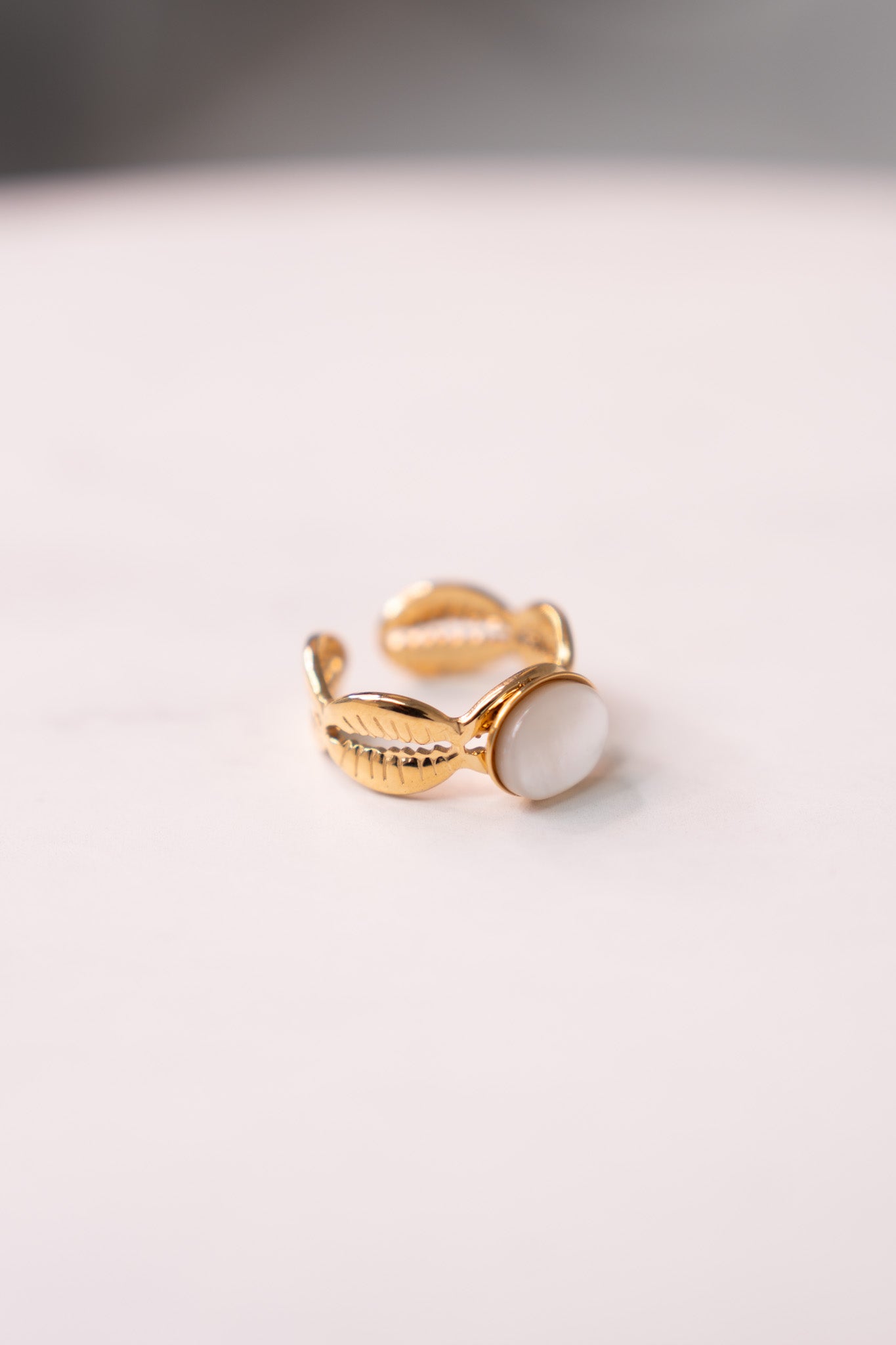 Olive Leaf Design Ring In Gold