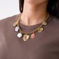 Olive Linked Charm Necklace In Gold