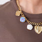 Olive Linked Charm Necklace In Gold