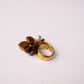Olive Multi Beaded Ring In Brown