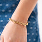 Olive Oval Linked Bracelet In Gold