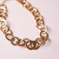 Olive Oversize Link Necklace In Gold