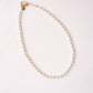 Olive Pearl Beaded Necklace In Gold
