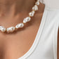 Olive Pearl Necklace In White