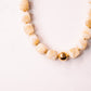 Olive Square Beaded Necklace In Neutral